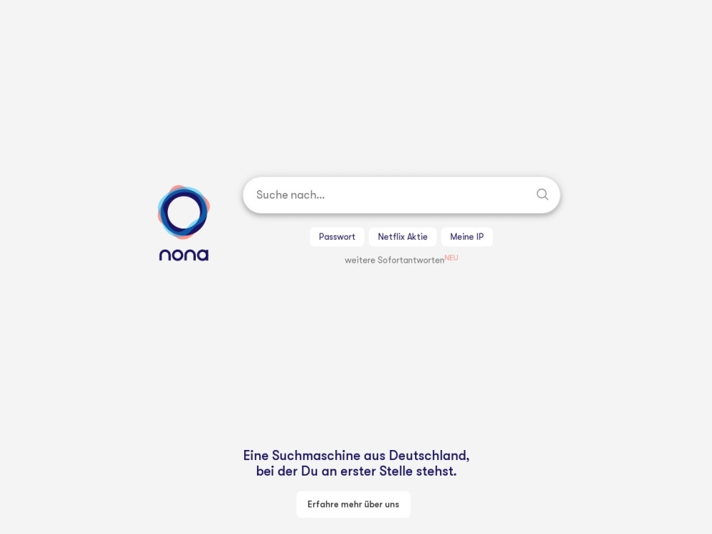 Suchmaschine Nona.de Website