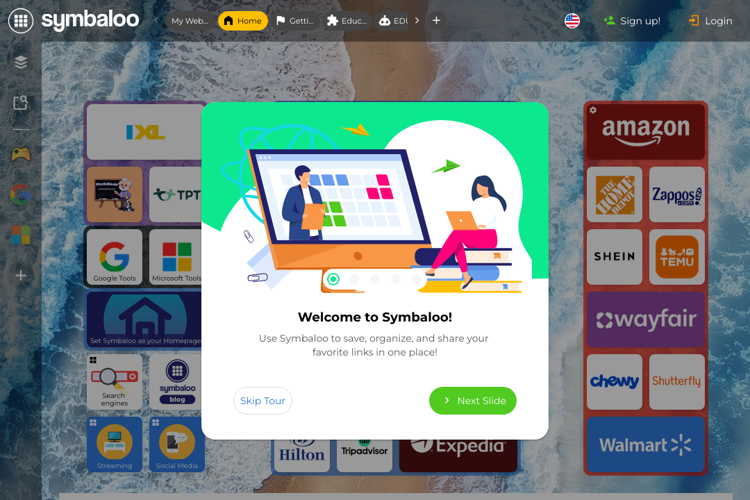 Screenshot Suchmaschine Symbaloo.com